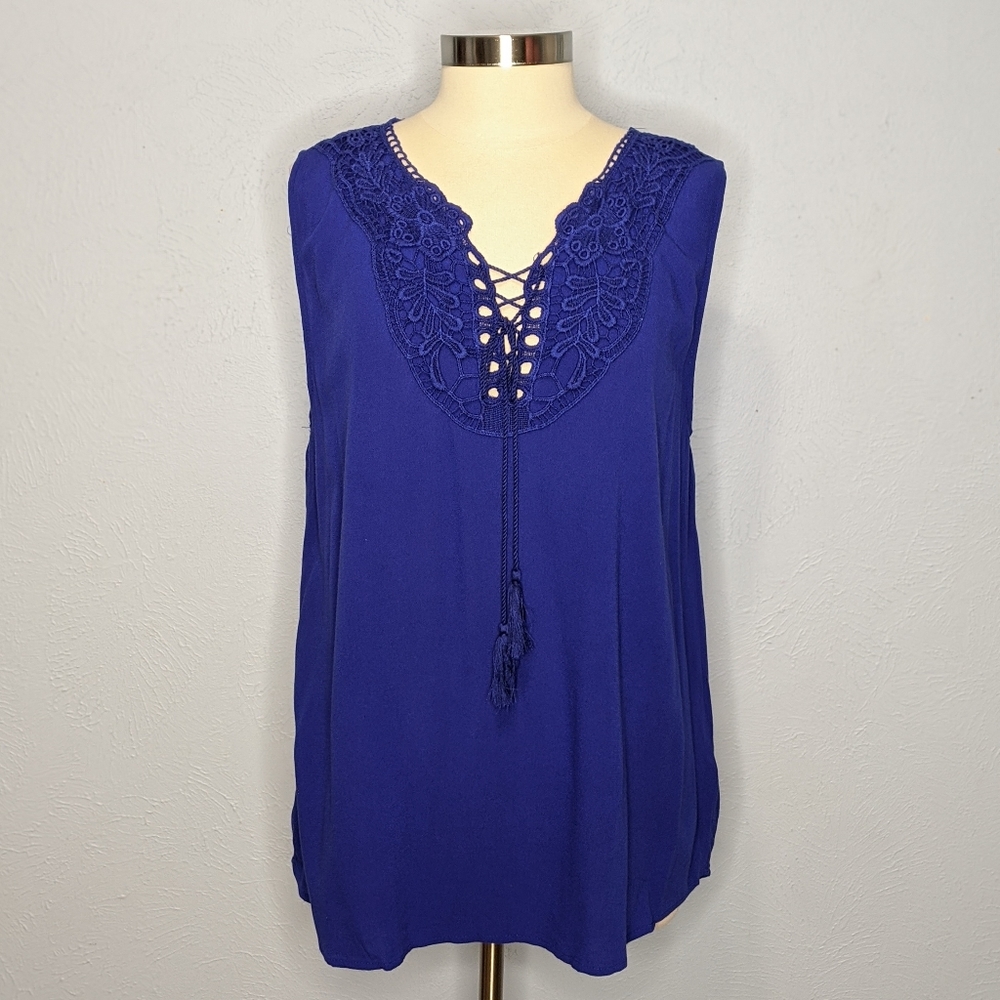 Perch by Blu Pepper 1X Boho Sleeveless Top